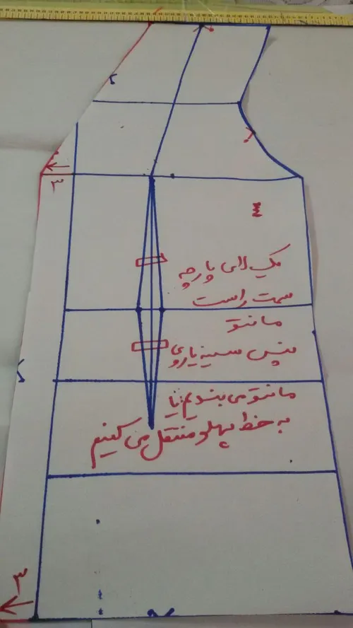 الگوی مانتوی غیر قرینه