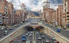 نمایی از تونل توحید تهران.