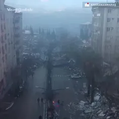 🎥تصویری وحشتناک از شهری در ترکیه که بر اثر سه زلزله ویران