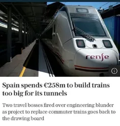 📸 اسپانيا ٢٥٨ ميليون دلار خرج كرده قطار ساخته بعد فهميدن 