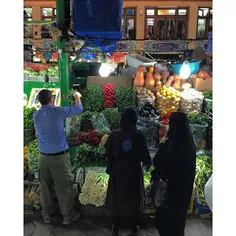 Women are buying vegetables at the old #Tajrish fruit mar