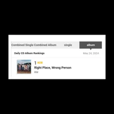 آلبوم "Right Place, Wrong Person با 23,879 نسخه در نامبرو