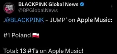 ترک Jump به نامبروان اپل موزیک 13 کشور رسید