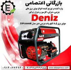 موتور برق 8.5 کیلو وات دنیز بنزینی مدل zsp12000e- استارتی