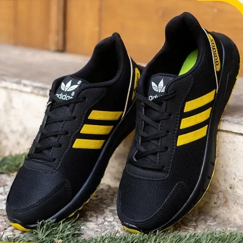 🏆کفش ورزشی Adidas مردانه مشکی زرد مدل Matikan