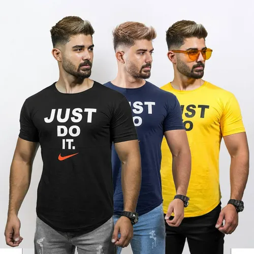 تیشرت مردانه just do it رنگ سرمه ای