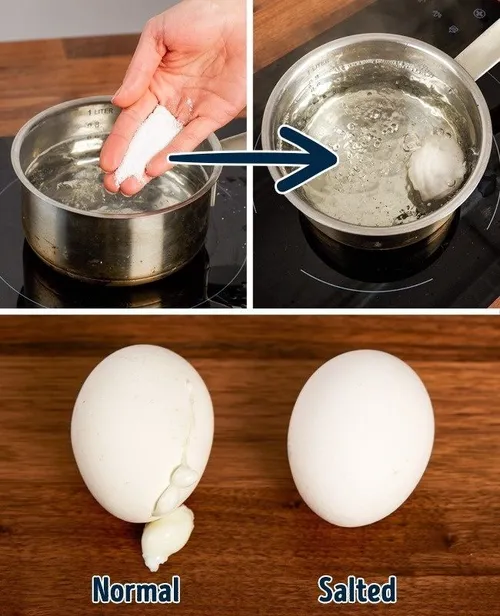 برای اینکه تخم مرغ هنگام آب پز شدن، نشکسته و سفیده آن بیر