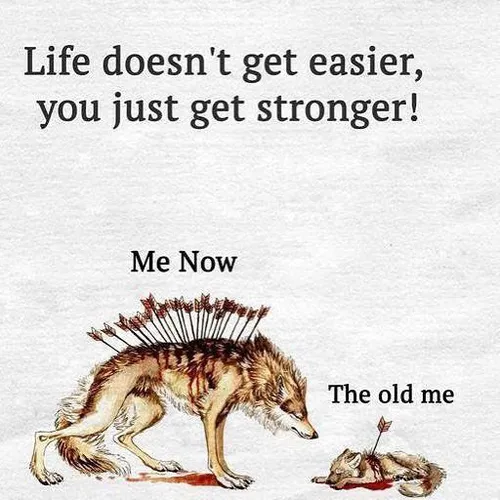 زندگی آسون نمیشه، تو قوی تر میشی😎💪🏻