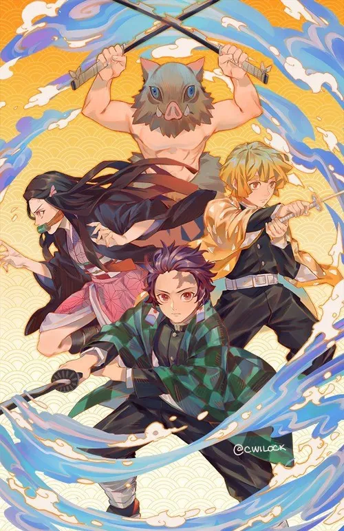 anime fan art🦄 kimetsu no yaiba👺 💥 DemomSlayer🌖 🍂 🕸