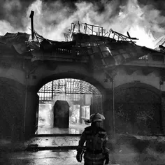 Fire in the market of Temuco, Chile.