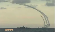 شلیک موشک های روسی از دریای خزر به سمت موقعیت تروریستها د