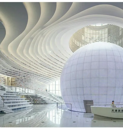 طراحی داخلی یک کتابخانه در چین