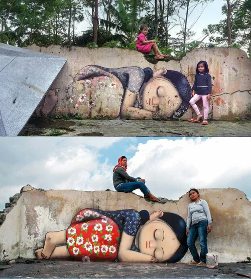خلاقیت هنر نقاشی دکوراسیون شهری
