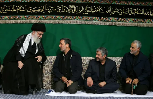 حضور دکتر احمدی نژاد در مراسم شام غریبان حسینیه امام خمین