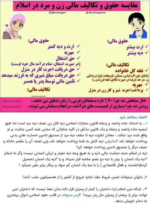 ۴ ـ در اسلام بانوان مکلف به هیچ گونه حقوق مالی نیستن (این