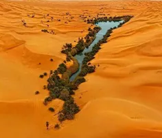 #بهشتی_دردل_جهنم!#دریاچه_اوباری در بیابان لیبی و شمال صحر