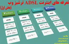 تعرفه‌های اینترنت ADSL ترشیز وب