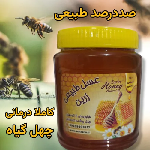 عسل صددرصد طبیعی، درمانی زرین