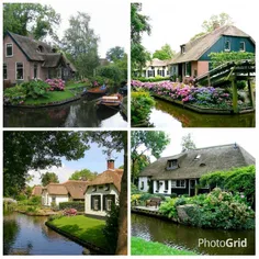 روستایی زیبا بدون کوچه و خیابان در هلند