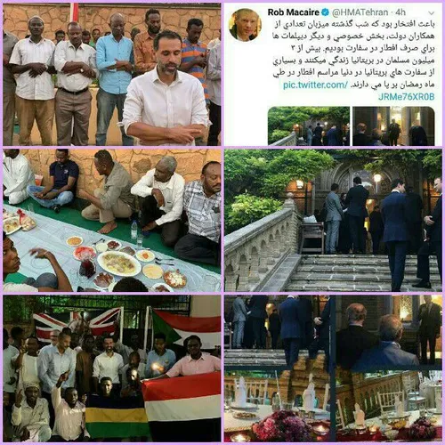 سفیر انگلیس در سودان برای مردم این کشور سفره افطار انداخت