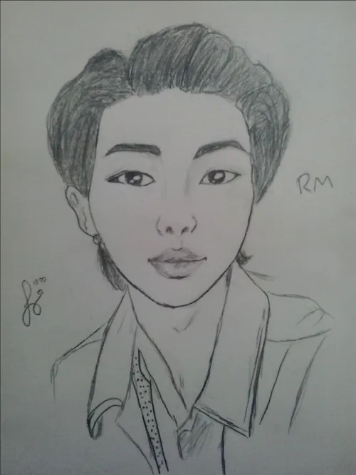 و یک نقاشی دیگر من از RM نامجون اوپا؛ خوب شده؟؟ bts