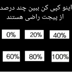 چند درصد راضی هستیت؟