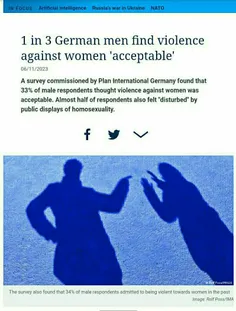 🚨 از هر 3 مرد آلمانی 1 نفر خشونت علیه زنان را "قابل قبول"