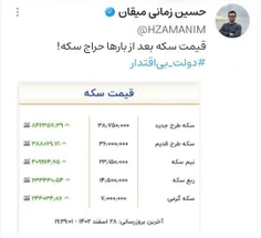 قیمت سکه بعد از بارها حراج سکه!