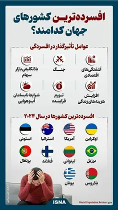 افسرده ترین کشورهای جهان