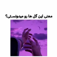 معنی گل ها.