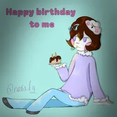 نقاشی دیجیتالی تولد نورا /happy birthday to me