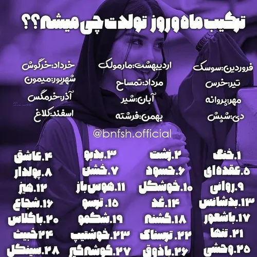 طالع بینی دانستنی سرگرمی خوصوصیات ماه ها ماه تولد