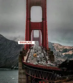پل معروف سان فرانسیسکو آمریکا از نمایی دیگر.