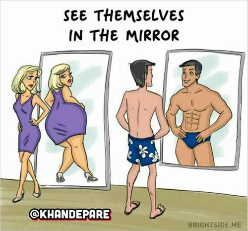 جوری که مرد ها و زن ها همدیگرو تو آینه می بینن