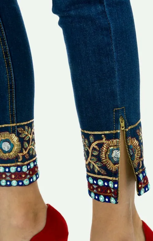 ایده های رنگی برای خوشگل سازی شلوار جین