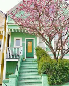 خانه های بهاری و آبنباتی رنگ سانفرانسیسکو 😍