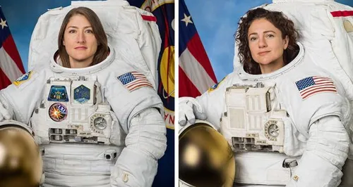 دیروز ناسا برای اولین بار یک پیاده روی فضایی تمام زنانه د