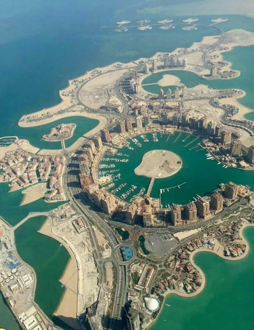 جزیره مصنوعی مروارید در نزدیکی شهر دوحه-قطر