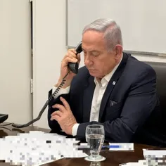 📷 چهرهٔ مغموم نتانیاهو بعد از حملهٔ تنبیهی ایران هنگام گف