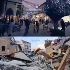 انتاکیا ترکیه قبل و بعد از زلزله!