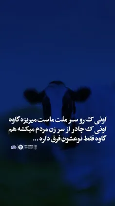 اونی ک رو سر ملت ماست میریزه گاوه اونی ک چادر از سر زن مر