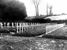 تصویر قبرهای سربازان آمریکایی که در سال 1919 در انگلیس به