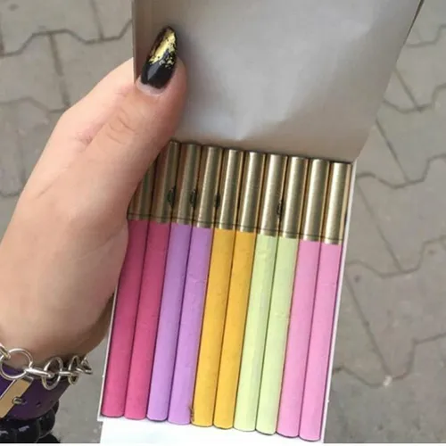 Cigarette colorful girl luxury