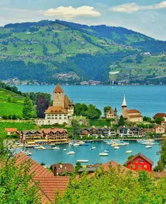 تصویری زیبا از شهر کوچک Spiez در کشور #سوئیس