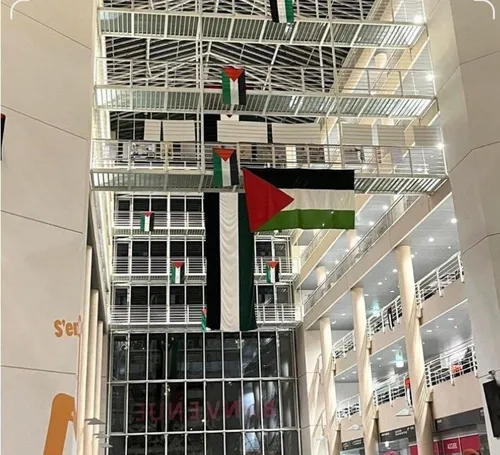 پرچم فلسطین در دانشگاه سوئیس