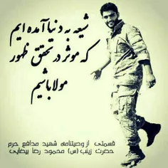 متن زیر نامه‌ای است از شهید مدافع حرم، «محمودرضا بیضائی» 