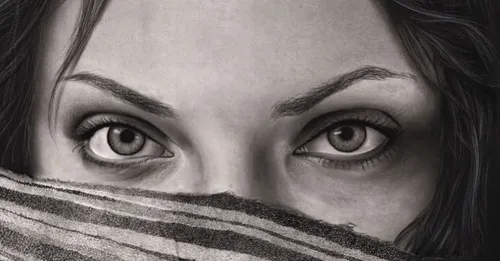 نقاشی سیاه قلم چشم چشمهایش نقاشی سیاه قلم