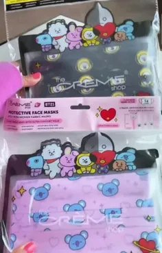 ماسک با طرح bt21 🥲💜🫐