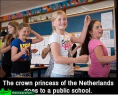 پرنسس کوچک هلند "پرنسس کاترینا " به یک مدرسه ساده و بدون 