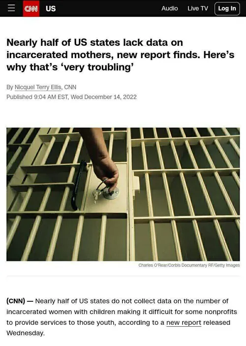 حقایق تکان دهنده از زنان زندانی در آمریکا 🚨افزایش 475 درصدی زنان زندانی در آمریکا طی 40 سال گذشته